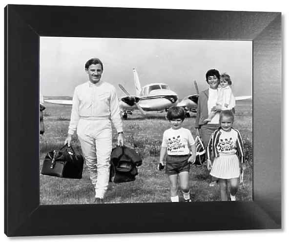 Graham Hill Motor Racing with wife Betty Hill and children