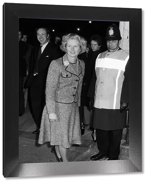 Conservative politician Margaret Thatcher after mounting a challenge to the leadership