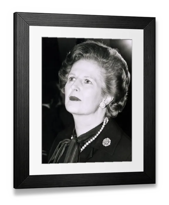 Framed Print : Margaret Thatcher Prime minister Coiffured hair Pearls Broach Framed Print : Margaret Thatcher Prime minister Coiffured hair Pearls Broach