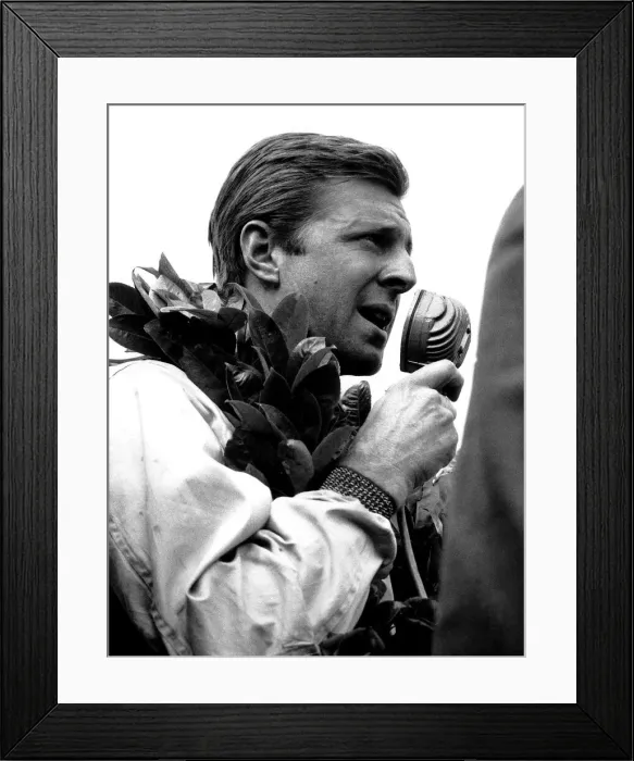 Framed Print : British Grand Prix Aintree July 1961 Wolfgang von Trips driver for Ferrari after