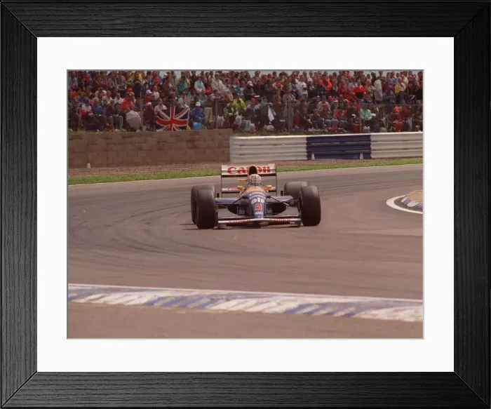 Framed Print : Nigel Mansell winning the British Grand Prix July 1992 Framed Print : Nigel Mansell winning the British Grand Prix July 1992