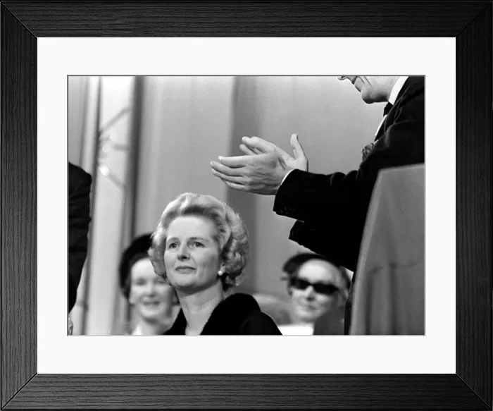 Framed Print : Margaret Thatcher October 1966 making speech at the 1966 Conservative Party Conferance
