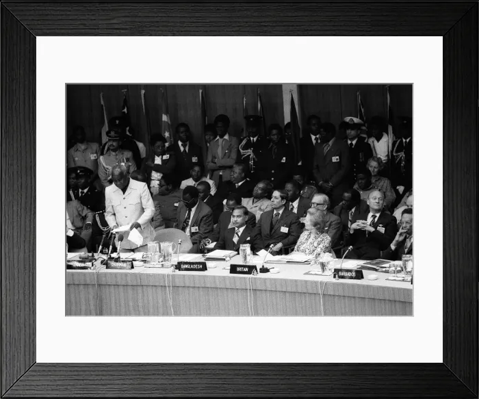 Framed Print : Prime Minister Margaret Thatcher in Zambia on an official Visit August 1979 Framed Print : Prime Minister Margaret Thatcher in Zambia on an official Visit August 1979