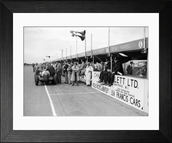 Framed Print : 1951 Silverstone for RAZ Grand prix pits stop Nino Farina A©Mirrorpix Framed Print : 1951 Silverstone for RAZ Grand prix pits stop Nino Farina A©Mirrorpix