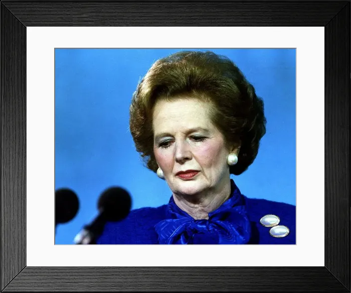Framed Print : Conservative Party leader and Prime Minister Margaret Thatcher speaking at a conference Framed Print : Conservative Party leader and Prime Minister Margaret Thatcher speaking at a conference