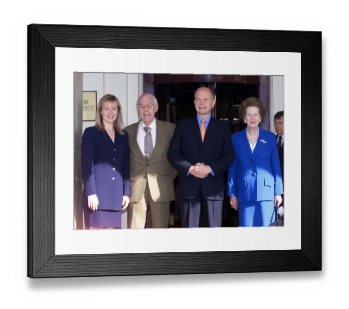Framed Print : William Hague October 1999 Leader of the Conservative party stands alongside Lady Framed Print : William Hague October 1999 Leader of the Conservative party stands alongside Lady