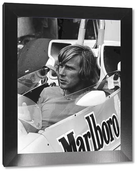 James Hunt in his Marlboro McLaren racing car 1978