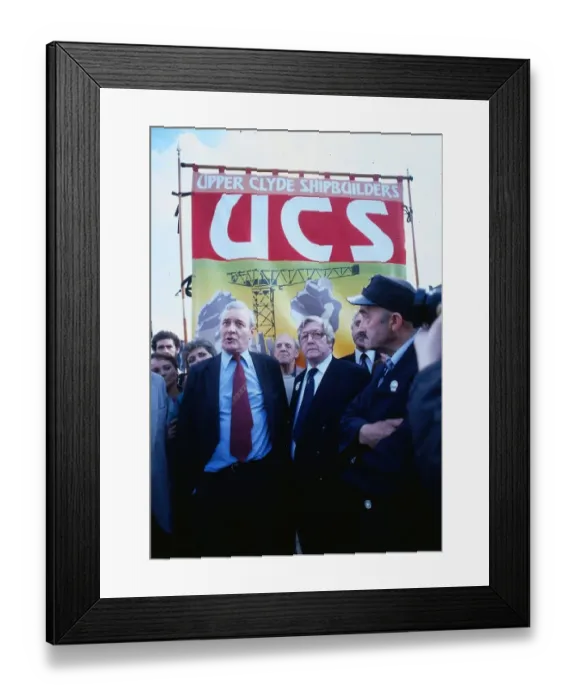 Framed Print : Tony Benn Upper Clyde Shipbuilders September 1982 labour MP attends anyi Margaret Framed Print : Tony Benn Upper Clyde Shipbuilders September 1982 labour MP attends anyi Margaret