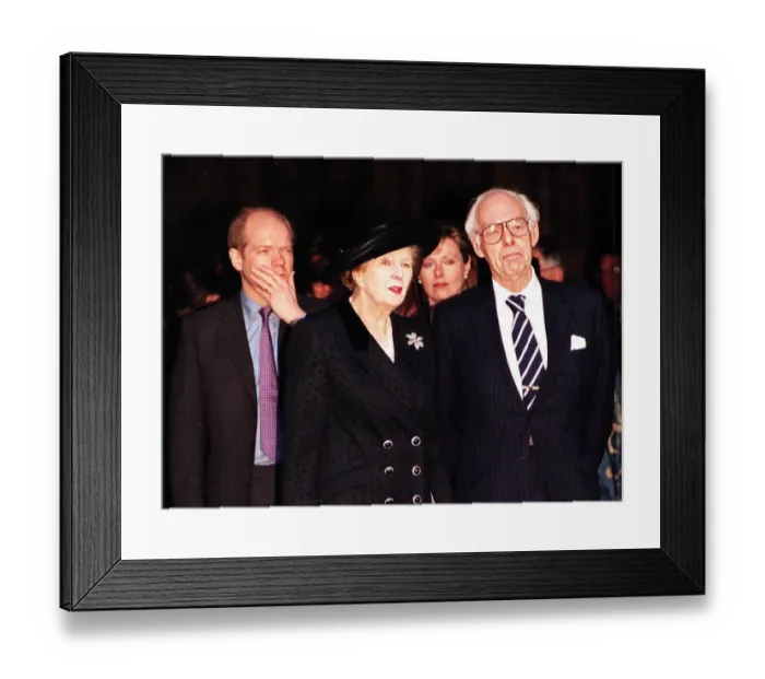 Framed Print : Margaret Thatcher with husband Denis January 1999
