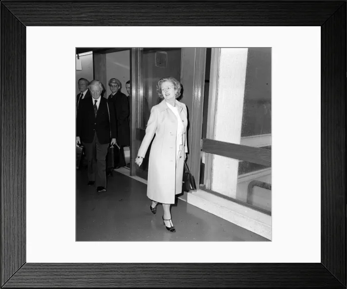 Framed Print : Mrs Margaret Thatcher May 1978 Leader of the opposition arriving at Heathrow