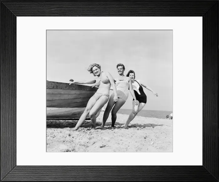 Framed Print : Sunday Pictorial Beach Contest at Great Yarmouth. The three prize winners left to Framed Print : Sunday Pictorial Beach Contest at Great Yarmouth. The three prize winners left to