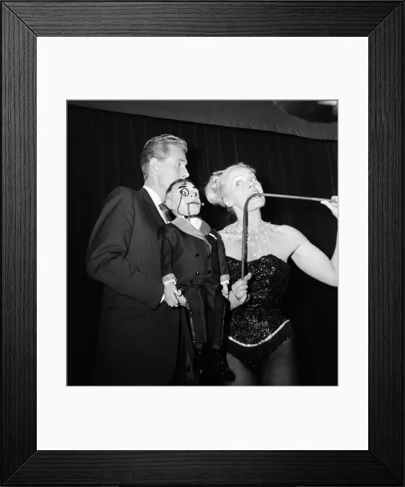 Framed Print : Ventriloquist Ray Alan with puppet Lord Charles, meet London Strong Woman Joan Rhodes Framed Print : Ventriloquist Ray Alan with puppet Lord Charles, meet London Strong Woman Joan Rhodes