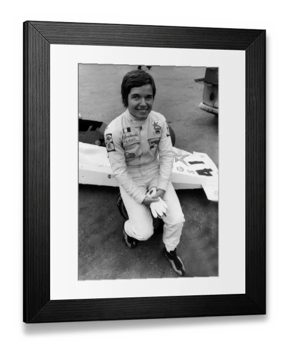 Framed Print : Lella Lombardi July 1973 Competing against Europes top formular Three (F3 Framed Print : Lella Lombardi July 1973 Competing against Europes top formular Three (F3