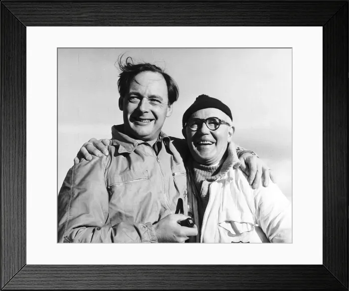 Framed Print : Donald Campbell World speed record on land and water with his chief mechanic Leo Villa Framed Print : Donald Campbell World speed record on land and water with his chief mechanic Leo Villa
