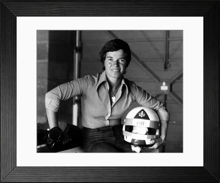 Framed Print : Lella Lombardi July 1975 Practice at the British Grand Prix at Silverstone Framed Print : Lella Lombardi July 1975 Practice at the British Grand Prix at Silverstone