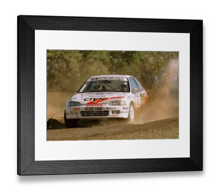 Framed Print : Louise Atkin Walker Rally Driver with Clare Grant Daily Mirror Reporter in the passenger Framed Print : Louise Atkin Walker Rally Driver with Clare Grant Daily Mirror Reporter in the passenger