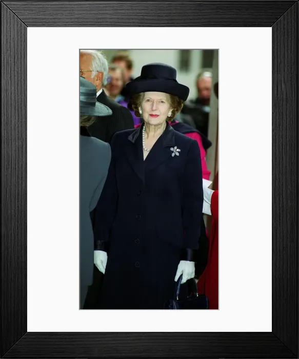Framed Print : Lady Margaret Thatcher arrives at the Mansion house lunch hosted by Lady Levene Framed Print : Lady Margaret Thatcher arrives at the Mansion house lunch hosted by Lady Levene