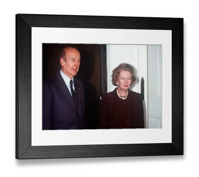 Framed Print : Margaret Thatcher reccieves French President Giscard D Framed Print : Margaret Thatcher reccieves French President Giscard D