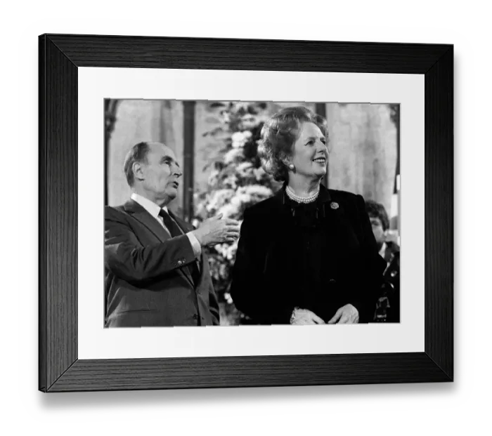Framed Print : Prime Minister Margaret Thatcher signs the Chunnel (Channel Tunnel