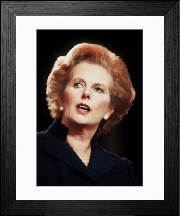 Framed Print : Prime Minister Margaret Thatcher in the 1980s Framed Print : Prime Minister Margaret Thatcher in the 1980s