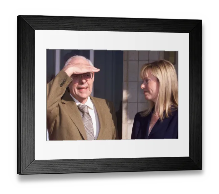 Framed Print : Ffion Hague, wife of the Tory Leader William Hague with Denis Thatcher at the Imperial
