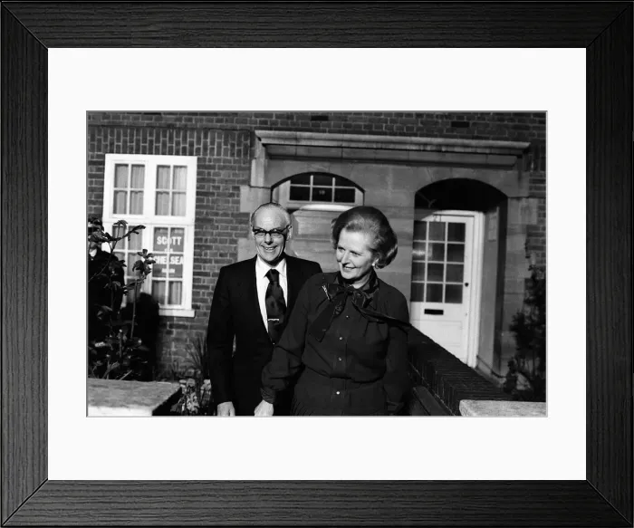 Framed Print : Prime Minister Margaret Thatcher with husband Denis May 1979
