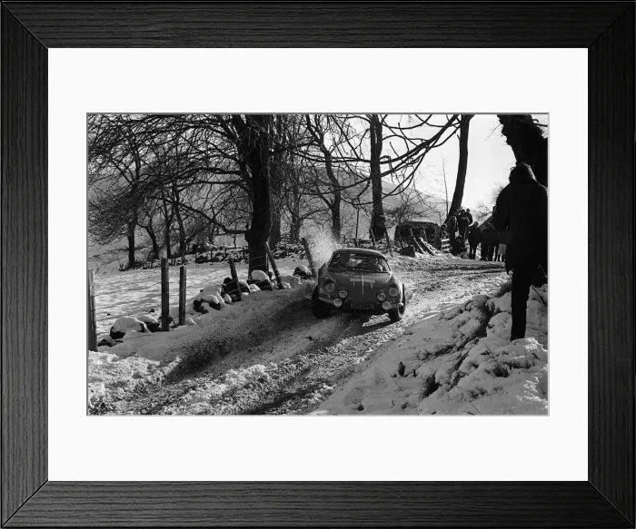 Framed Print : RAC Rally November 1970 The Alpine Renault driven by Jean-Luc Therier