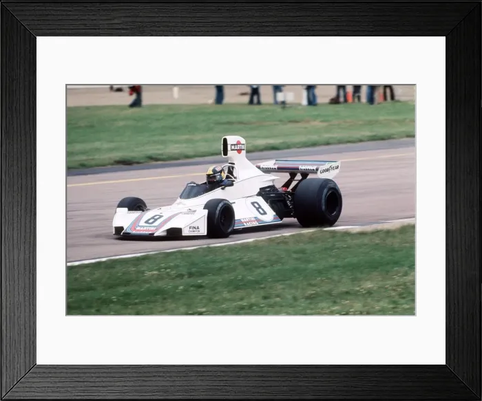 Framed Print : British Grand Prix Silverstone July 1975 Motor racing 70s Carlos Pace in Framed Print : British Grand Prix Silverstone July 1975 Motor racing 70s Carlos Pace in