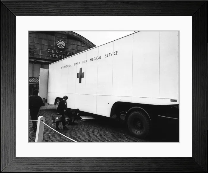 Framed Print : International Grand Prix medical service April 1967 Hospital On wheels Framed Print : International Grand Prix medical service April 1967 Hospital On wheels
