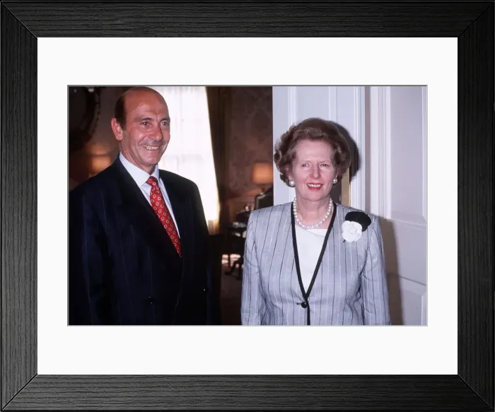 Framed Print : Margaret Thatcher British Prime Minister 8 with Manfred Woerners