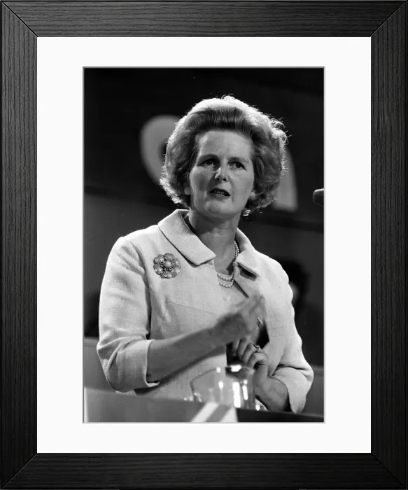 Framed Print : Margaret Thatcher making speech at the 1967 Conservative Party Conferance October