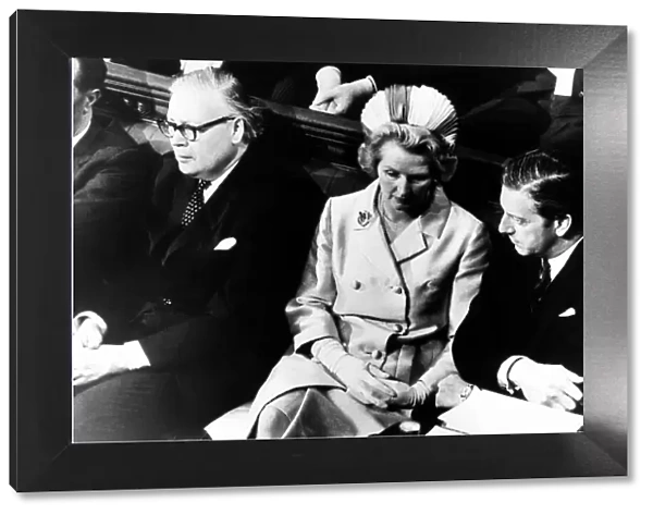 Margaret Thatcher at the State Opening of Parliament Members of the Government