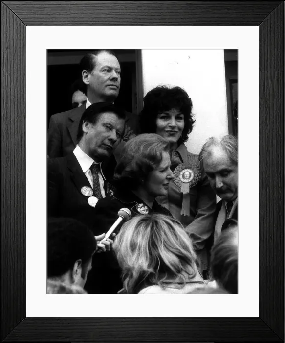 Framed Print : Prime Minister Margaret Thatcher toured South London and met Eric Morley Conservative Framed Print : Prime Minister Margaret Thatcher toured South London and met Eric Morley Conservative