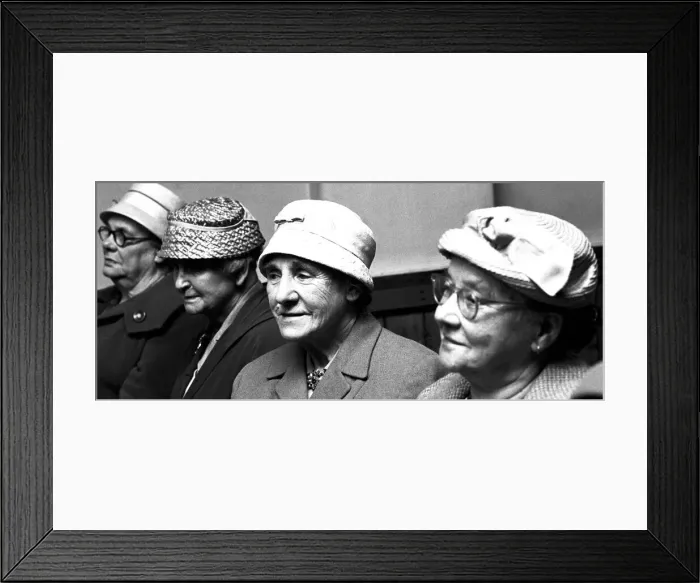 Framed Print : Old ladies wearing hats. 16th August 1962 Framed Print : Old ladies wearing hats. 16th August 1962
