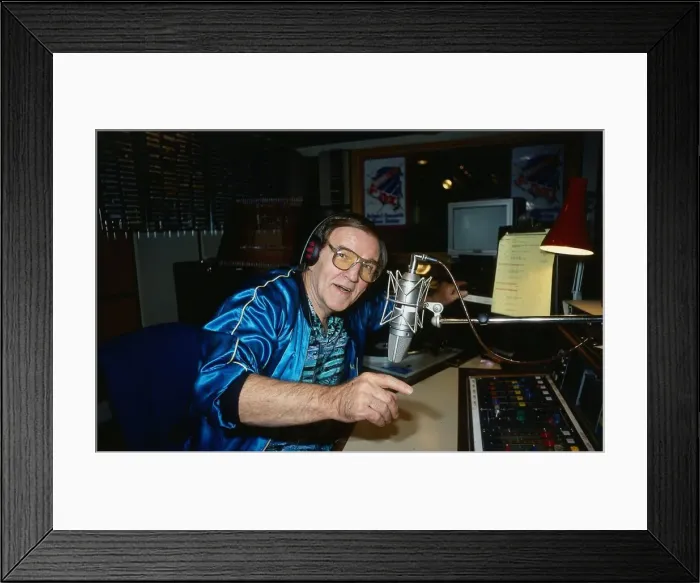Framed Print : Alan Freeman DJ disc jockey in studio Framed Print : Alan Freeman DJ disc jockey in studio