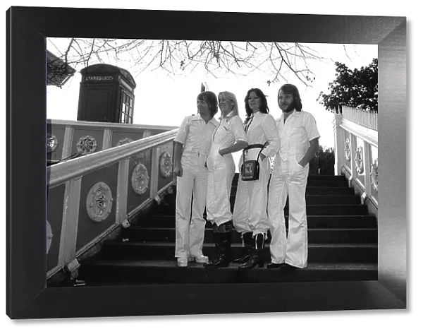 ABBA Pop group November 1976, Bjorn Ulvaeus, Agnetha Falstog, Fride Lyngstad