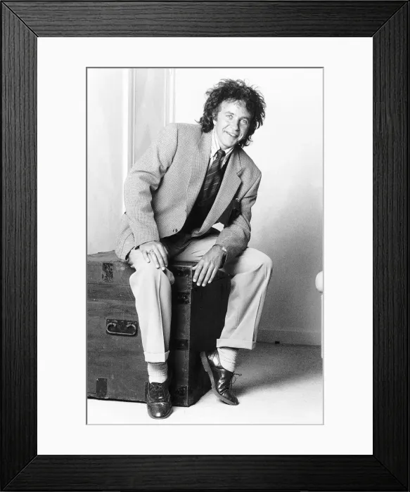 Framed Print : David Essex Singer sitting on blanket chest Framed Print : David Essex Singer sitting on blanket chest