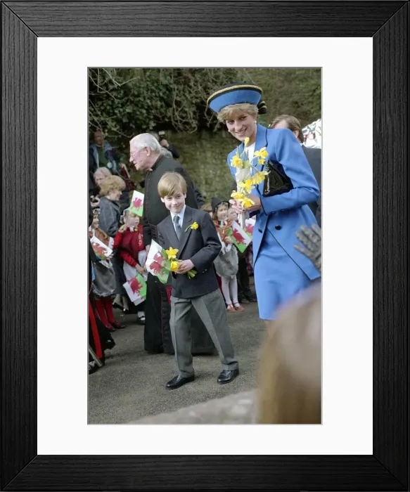Framed Print : Princess Diana & Prince Charles with Prince William March 1991 Framed Print : Princess Diana & Prince Charles with Prince William March 1991