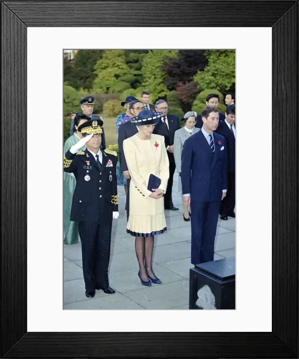 Framed Print : Prince Charles and Princess Diana pictured together during an overseas visit to South Framed Print : Prince Charles and Princess Diana pictured together during an overseas visit to South