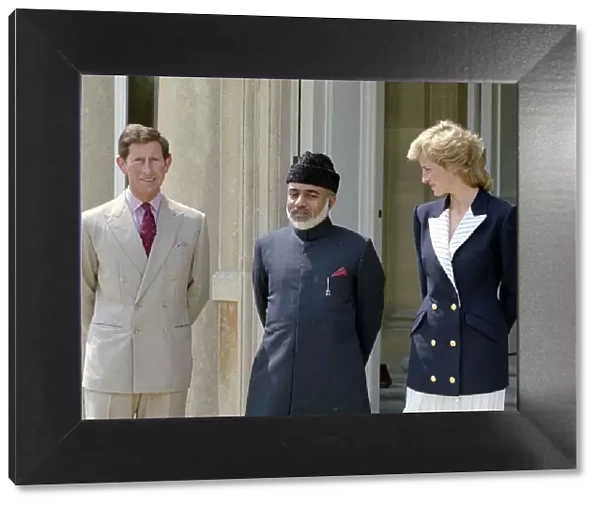 Princess Diana & Prince Charles with the Sultan of Oman. July 1989
