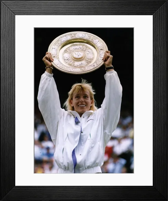 Framed Print : Martina Navratilova wins for the 9th time the Womans Singles Title at Wimbledon