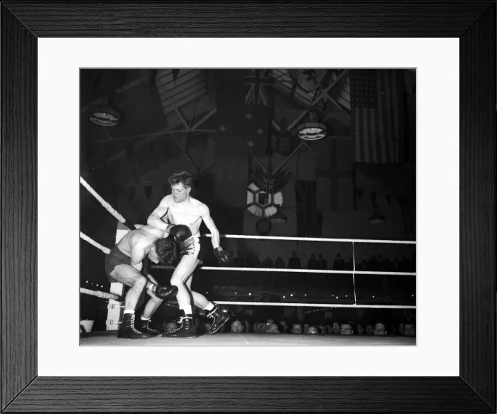 Framed Print : Jack Hobbs and Hugh Ferns get to get a lift in their meeting 20  /  4  /  1953