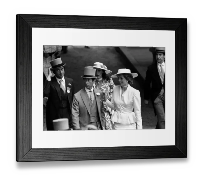 Framed Print : Princess Diana with Prince Charles and Oliver Hoare and his wife Diane at Ascot Framed Print : Princess Diana with Prince Charles and Oliver Hoare and his wife Diane at Ascot