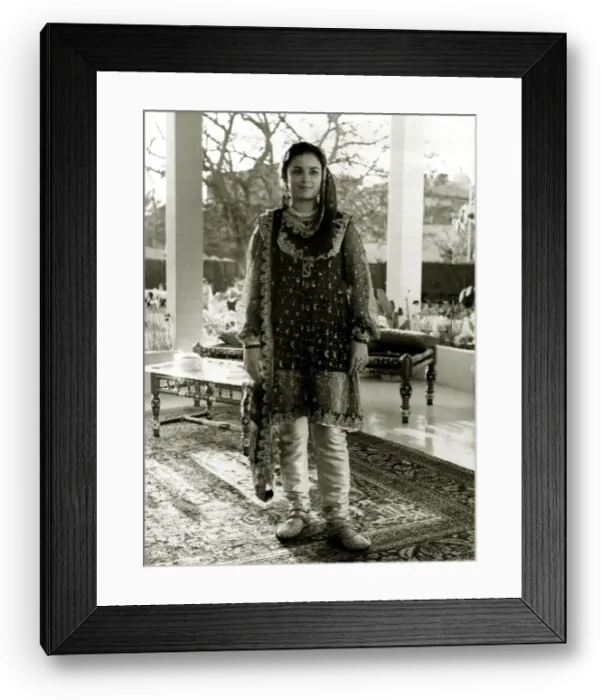 Framed Print : Pakistani costume shown to the Queen at the Ladies reception in Karachi during Framed Print : Pakistani costume shown to the Queen at the Ladies reception in Karachi during