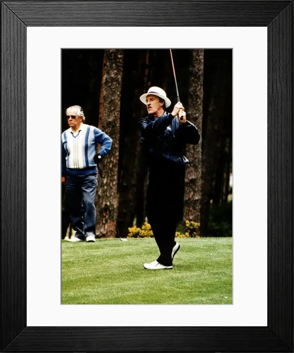 Framed Print : Bruce Forsyth TV Presenter Playing golf Framed Print : Bruce Forsyth TV Presenter Playing golf