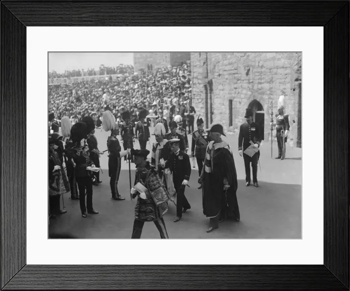 Framed Print : Prince Edward on his way to the robing room at his Investiture to become Prince of Wales