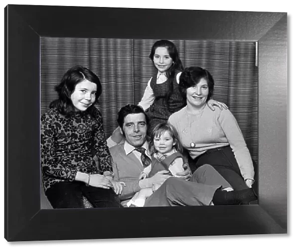Trade Unionist Jimmy Reid, pictured at home with family, 2nd January 1972
