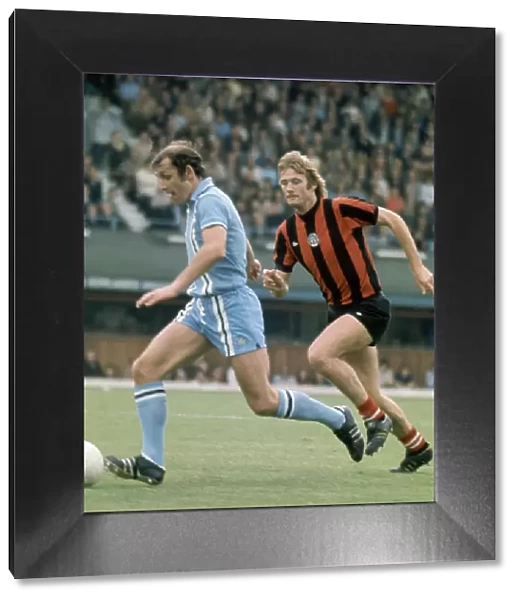 Manchester City v Coventry City league match at Maine Road 13th December 1975