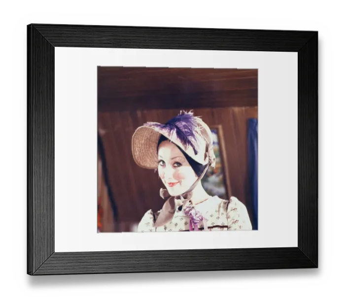 Framed Print : Actress Una Stubb as Aunt Sally in the Southern Television series of Worzel Gummidge