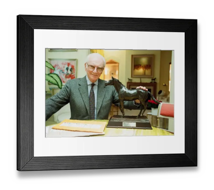 Framed Print : Peter O Sullevan, Horse Racing Commentator 29th November 1997